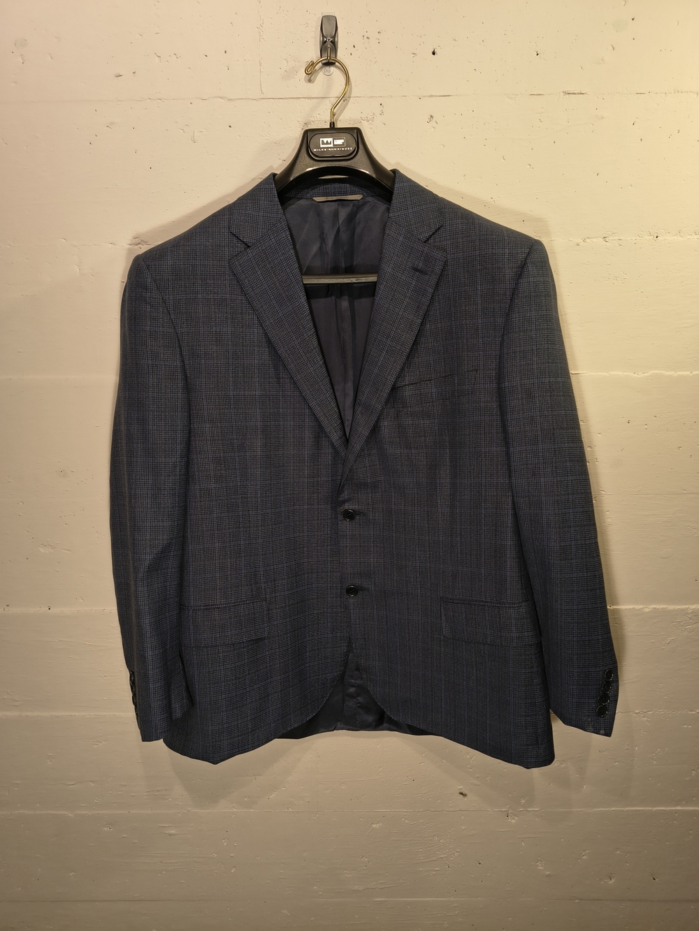 Canali 1934 Blue Plaid Wool Sport Coat Men’s 56R 46R Made in Italy